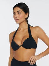 Image of Boux Avenue Bikini Top Women's Sorrento Padded Halter Neck Style Plunge Swimwear