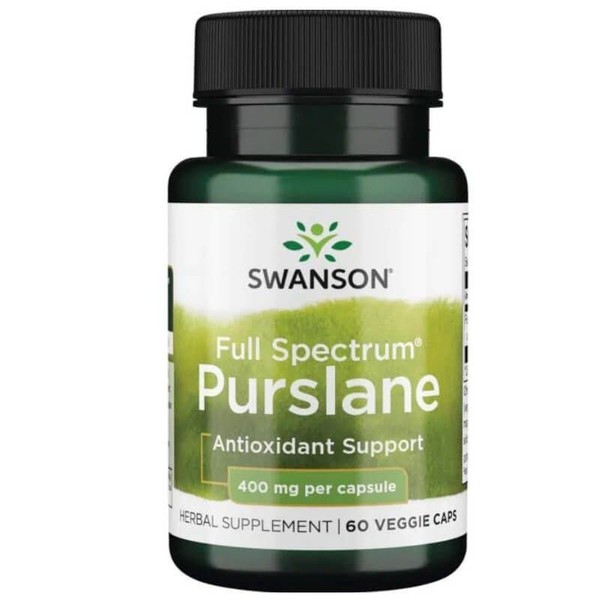 Swanson Full Spectrum Purslane Portulaka 400Mg Antioxidant 60 Veggie Kapseln-image