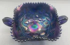 VINTAGE CARNIVAL NORTHWOOD ELECTRIC. BLUE FRUIT AND FLOWERS STEMED BON BON
