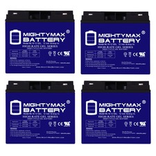Mighty Max 12V, 18Ah, GEL, Battery Compatible with Interstate SLA1115 - 4 Pack