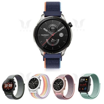 Nylon Loop Sport Strap Watch band For Huami Amazfit GTR 2 3 4 Stratos GTS 2 3 4