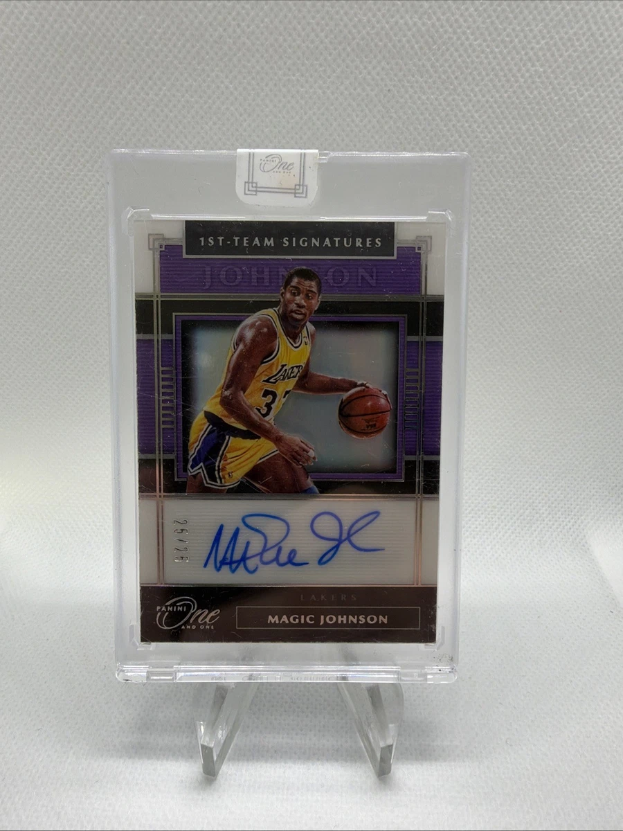 Panini Magic Johnson Basketball Autographed Sports Trading Cards