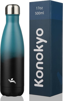 Insulated Water Bottles,17 oz Double Wall Stainless Steel Vacumm Metal Flask for