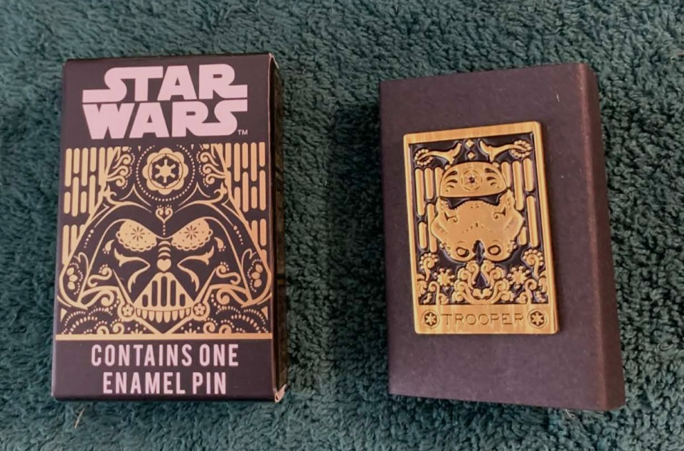 Bioworld Star Wars Day of the Dead Tarot Card Enamel Pin- TROOPER + BOX
