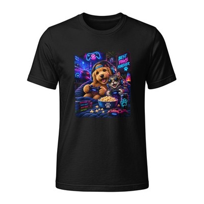 Best Paws Forever Cat Dog Friendship Funny Gift Fine Jersey T-Shirt