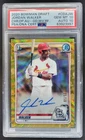 2020 Bowman Draft Jordan Walker Chrome Auto Gold Wave Refractor /50 PSA 10 RI