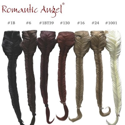 Superior Quality Clip in Fishtail Plaited Ponytail Hair Extension Piece Braid