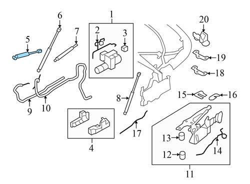 2008-2013 BMW 135I 3.0L - Convertible TOP Hydraulic Cylinder / Strut 7190665 - Picture 3 of 5
