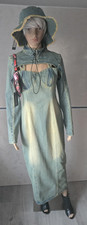 PRETTYLITTLETHING Blue Denim  Maxi  Dress Jacket Hat Bag Size 12 