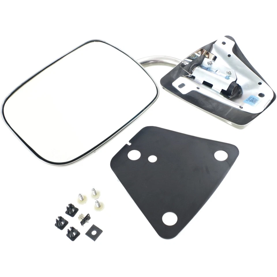 Juego de pares de espejos retrovisores laterales manuales de acero inoxidable diestros y diestros para camioneta Chevy Foto 4 de 4