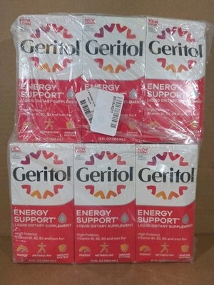 6 Pack Geritol Liquid High Potency Vitamin & Iron Supplement 12Oz Each Exp 12/26