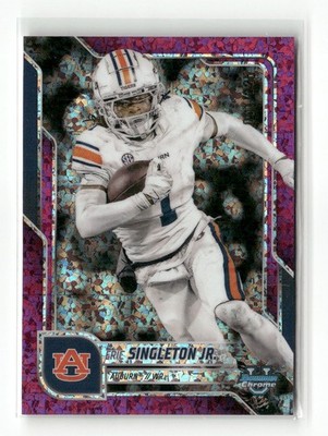 2025 Bowman Chrome U #186 Eric Singleton Jr. Fuchsia Mini-Diamond /225