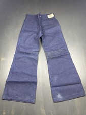 Vintage Seafarer Jeans Mens 30x29 Blue Bell Bottom Navy Dungaree Talon Zip Pants