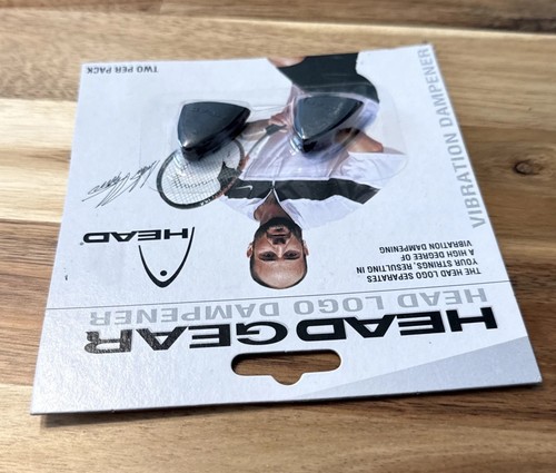 2X HEAD Logo Black Vibration Dampener For Tennis Racket Andre Agassi New - Picture 4 of 6