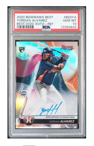 Topps 2020 Bowman's Best Yordan Alvarez Astros RC Auto Refractor PSA 10