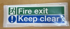 Fire Exit Keep Clear | Plastic (PVC) | EC08S/R | 150 X 450 mm