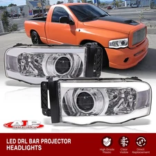 Clear LED DRL Projector Head Light Signal Lamp For 2003-2005 Dodge Ram 2500 3500