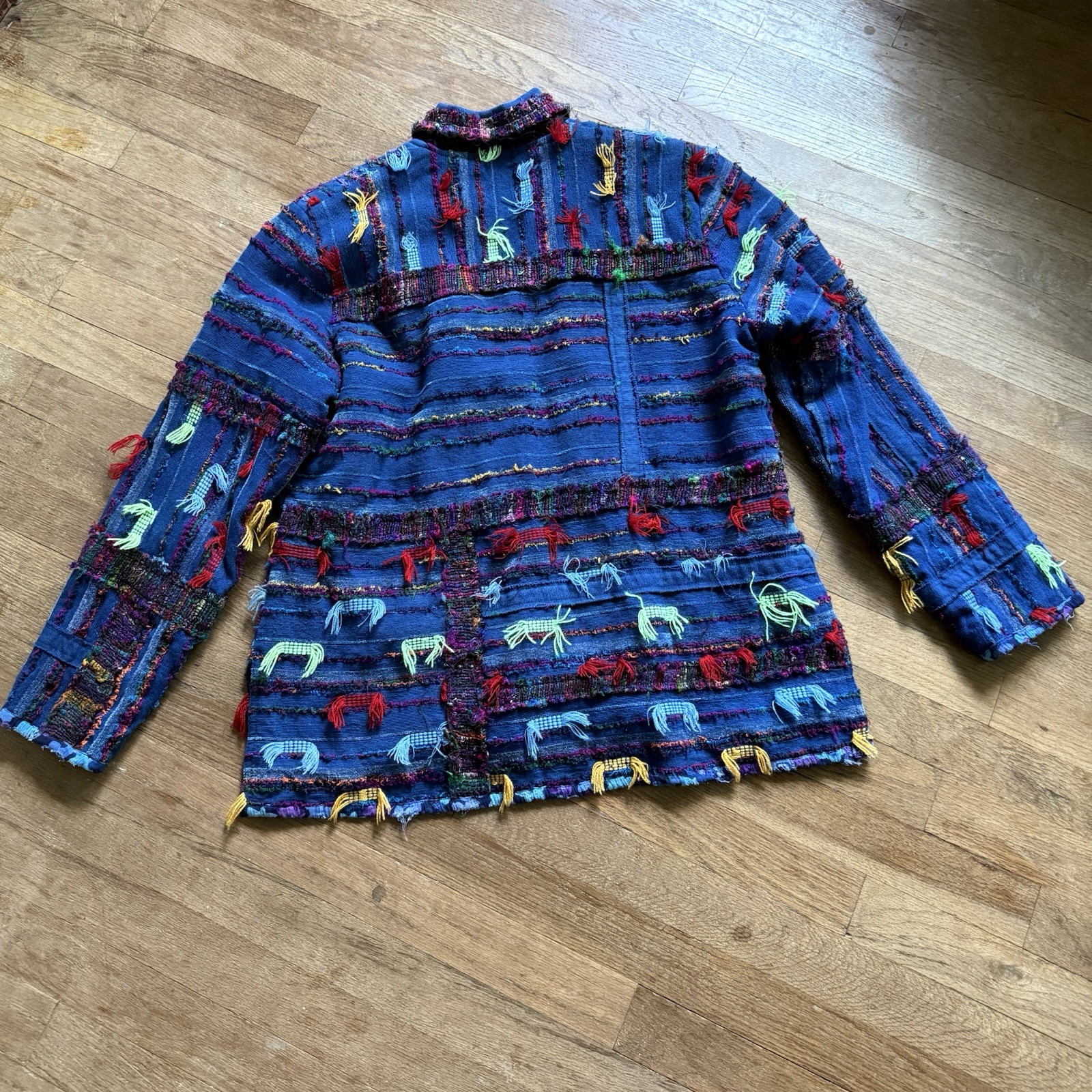 Handmade Nepal Boho Patchwork Jacket XL Artsy Hip… - image 5