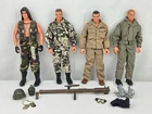Vintage Lot of 4 Hasbro GI Joe 12" Action Figures & Accessories