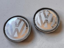 Rare jeu de moyeu cache centre de roue en alliage d'argent VW Volkswagen