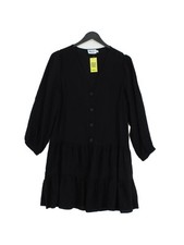NA-KD Women's Midi Dress UK 6 Black 100% Viscose Skater Dress