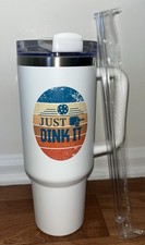 40oz Tumbler Pickleball Just Dink It White Brand New In Box NWT