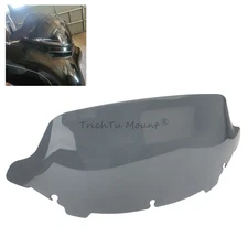 10.5" Wave Windshield Windscreen Smoke For Harley Touring Street Glide 2014-2024