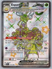 espathra pokemon card value POKMON GAME sv4M 033/066 R Card Number / Rarity Espathra - 081/182 (Reverse Foil)