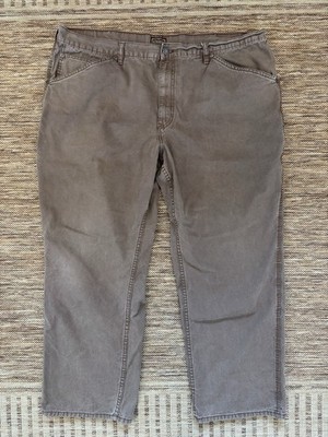 C.E. Schmidt Workwear Men's 46x32 Brown/Taupe Carpenter Canvas Pants Heavy Duty