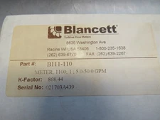 Blancett B111-110 Flow Meter 5-50 gpm