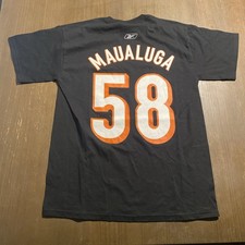 Rare! Rey Maualuga Cincinnati Bengals NFL Football Jersey T-Shirt New! NWT Small