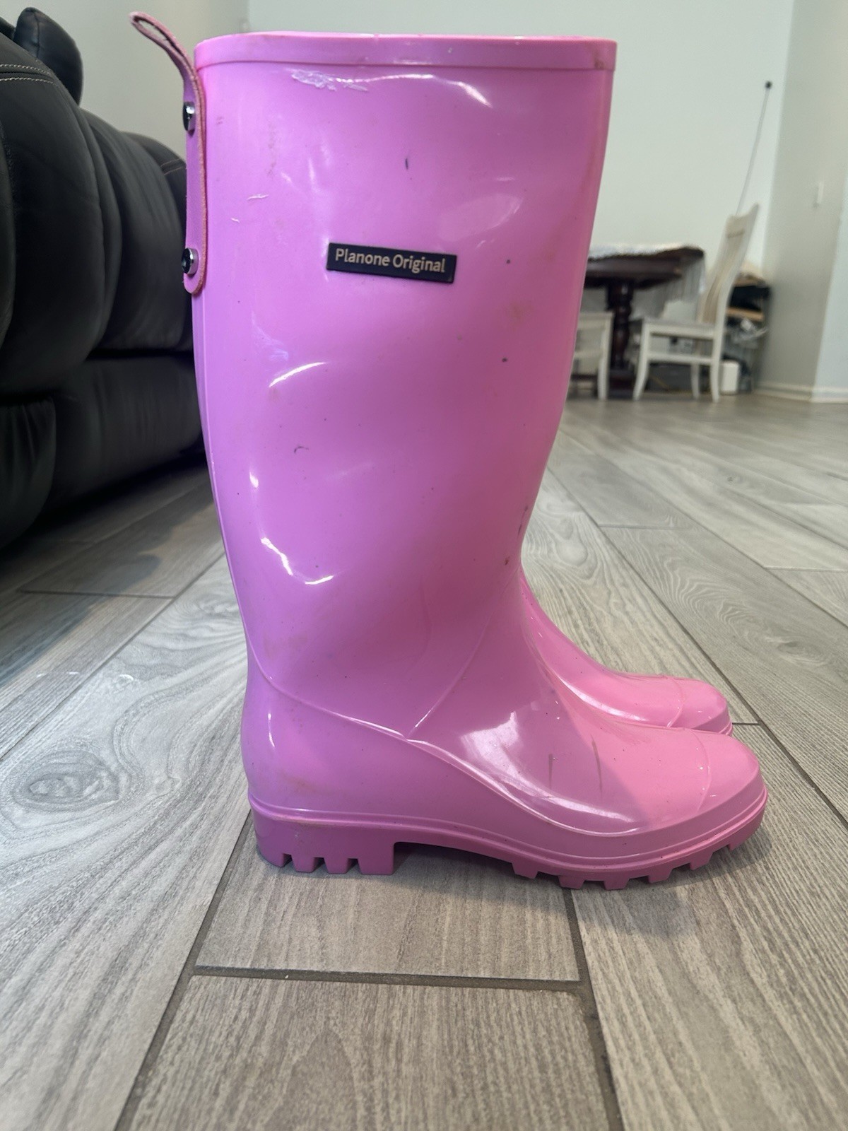 PlanOne Pink Rain Boots Size 37 US 6 Waterproof Footwear-image
