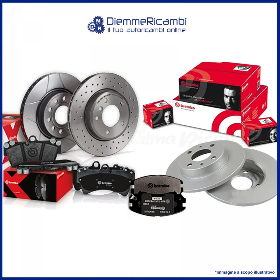 KIT DISCHI FORATI + PASTIGLIE BREMBO POSTERIORI PER ABARTH 500 595 695 08-> - Imagen 4 de 4