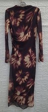 New Mango Tie Dye Ruched Dress Women's US Size 6