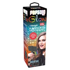 PopSolo Glow Wireless LED Bluetooth Karaoke Microphone Black