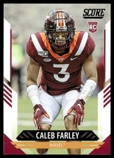 2021 Score Caleb Farley Rookie Virginia Tech Hokies #341