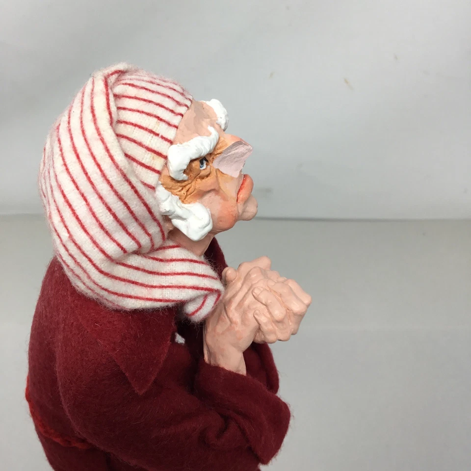 Simpich Christmas Carol Character Ebenezer Scrooge 1982 In Bathrobe 12” READ - Image 4 of 4