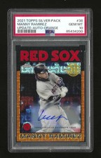 2021 Topps Chrome Silver Manny Ramirez Red Sox Orange Refractor Auto /25 PSA 10
