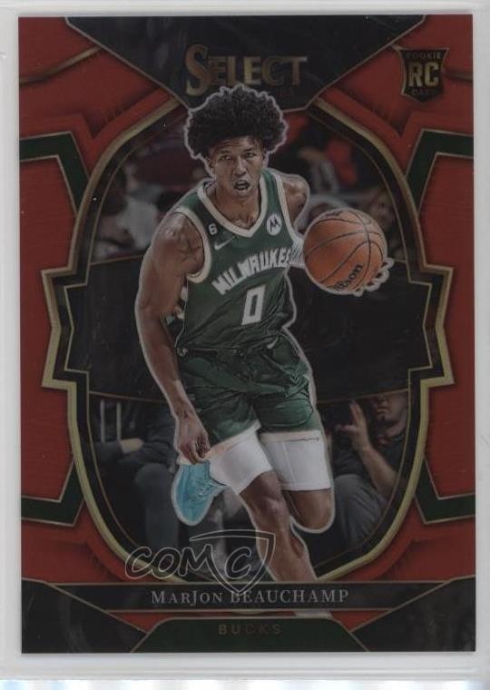 2022-23 Panini Select Concourse Red Prizm 145/199 MarJon Beauchamp #75 0n7b