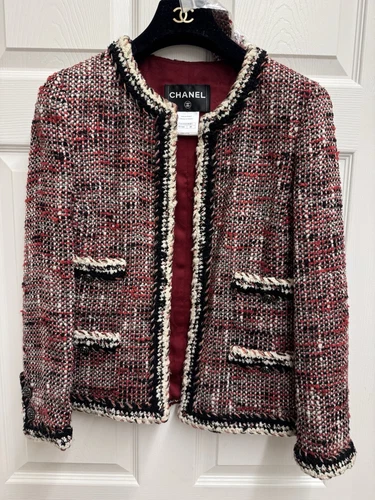 BLAZER GIACCA CHANEL 2010 TWEED CC LOGO BOTTONI FR38 US6