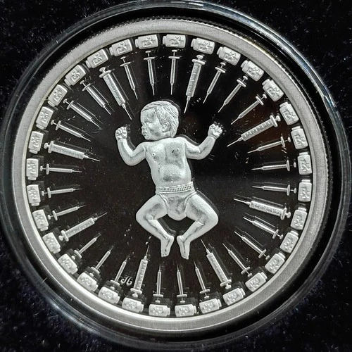 2025 - VACCINE BABY - 1 oz .999 Fine Silver Shield Proof  MICROMINTAGE In Stock
