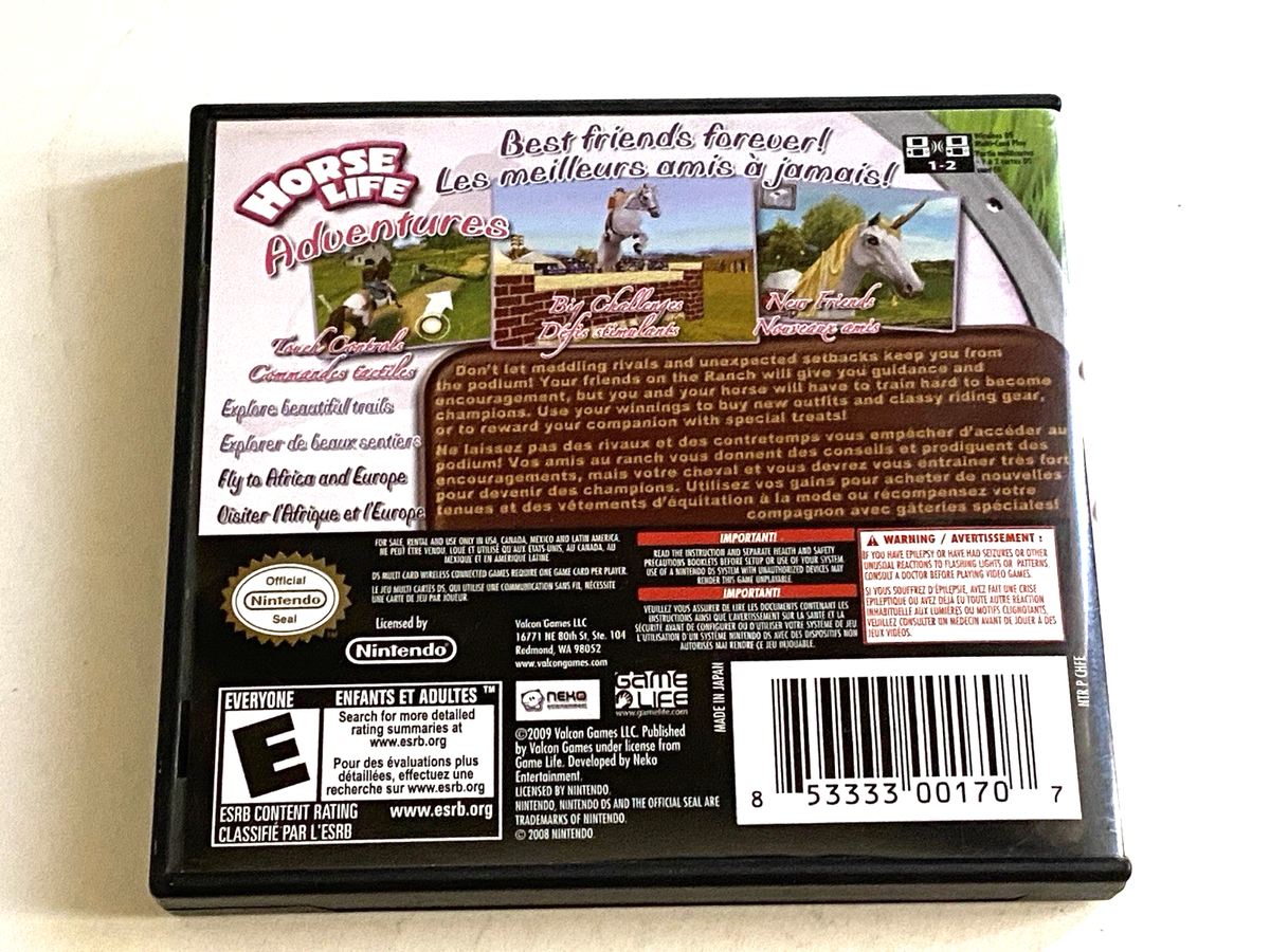 Horse Life Adventures Nintendo DS Complete Game Pony Horses