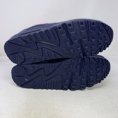 Nike Air Max 90 'Lemon Venom' Navy Blue Sneakers, Size 11.5 DM0029
