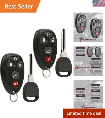 Durable Key Fob and Ignition Key Set for Chevy/GMC/Cadillac Vehicles - 2-Pack