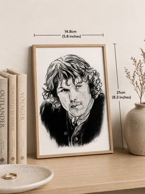 Jamie Fraser Portrait | Outlander | Original A5 Bleistiftzeichnung auf Bristol Board