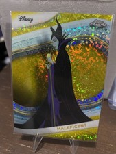 2025 Disney Topps Chrome Maleficent Yellow Mini Diamonds Refractor 