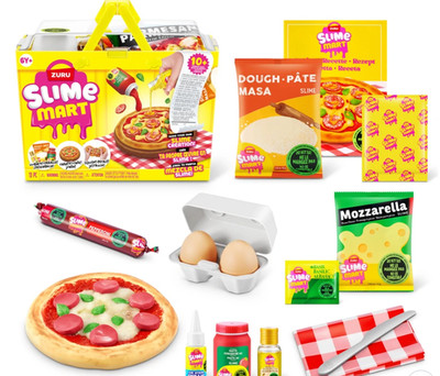 ZURU Slime Mart kleiner Korb Pizza - DIY Essen Schleim Bastelset Kinder Spaß  