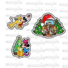 Disney Christmas 3 pc nn Premade Scrapbook Page Paper Piece die cut