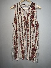 Coco + Jamison Casual BEIGE Polyester Fabric Lined BOHO Lace Dress XL