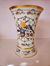 Royal Porzellan Bavaria KPM Vase, Handerbeit Gilded Edge Vase with Pheasants and